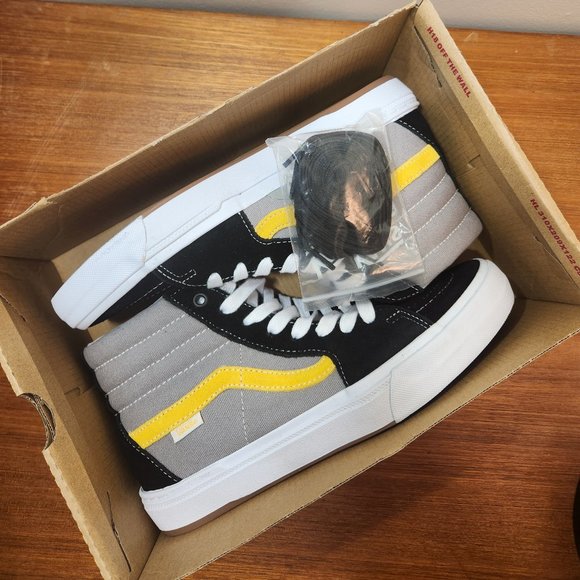 NWT VANS Professional BMX Sk8-Hi Suede/ Canvas Black/ Gray/ Gold Men (8.0) - Picture 16 of 16